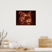 Blacklight Tiger Face Print Poster (Keuken)