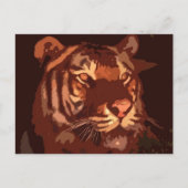 Blacklight Tijger Gezicht Briefkaart (Voorkant)
