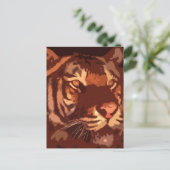 Blacklight Tijger Gezicht Briefkaart (Staand voorkant)