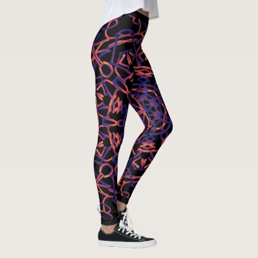 Blacklight-ventilator Mandala Yoga-Leggings Leggings (Rechts)