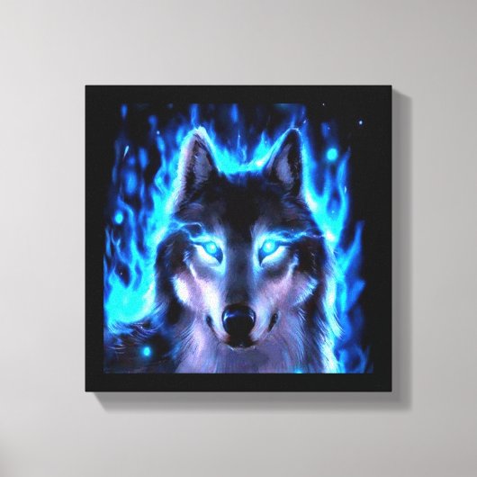 BLACKLIGHT WOLF CANVAS MUURDECORATIE (Voorkant)