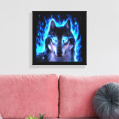 BLACKLIGHT WOLF CANVAS MUURDECORATIE (Insitu (Woonkamer))