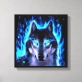 BLACKLIGHT WOLF CANVAS MUURDECORATIE AFDRUK (Voorkant)