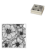 Blackline Bloem Rubber Stamp Rubberstempel (Gestempeld)