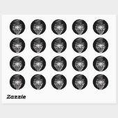 BlackLines Happy Teeth Clown Ronde Sticker (Vel)