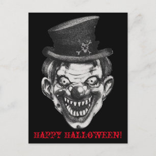 BlackLines Horror Happy Teeth Clown Briefkaart