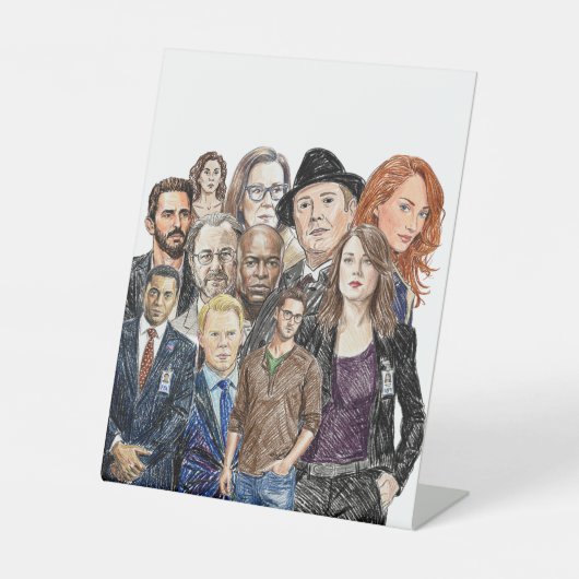 Blacklist - Collage Reclamebord Met Voetstuk (Voorkant)