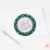 Blacklite Aztec Magic Custom Round Sticker (Envelop)