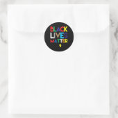 #blacklives ronde sticker (Tas)