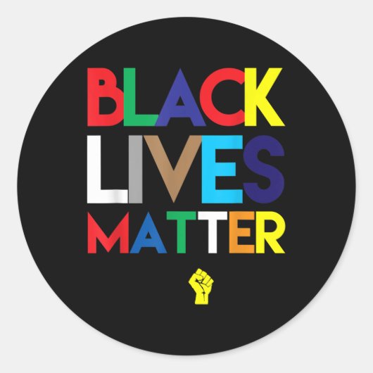 #blacklives ronde sticker (Voorkant)