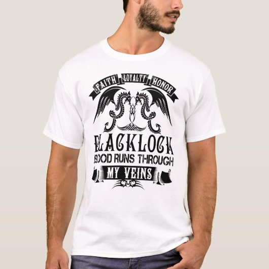 BLACKLOCK bloed loopt door mijn vinnen T-shirt (Voorkant)