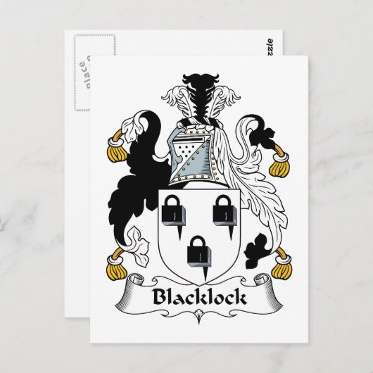 Blacklock Family Crest Briefkaart (Voorkant / Achterkant)