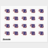 Blackman Blaze Jeugd Football en Cheerleading Ronde Sticker (Vel)