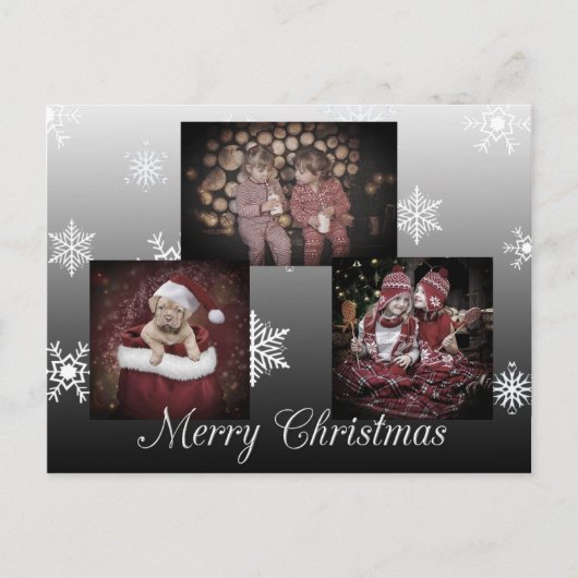 BlackMerry Kerstmis Gepersonaliseerde foto Briefkaart (Voorkant)