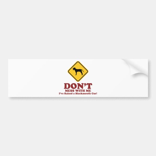 Blackmouth Cur Bumpersticker (Voorkant)