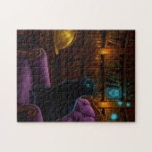 BlacknCat in Bibliotheek Legpuzzel (Horizontaal)
