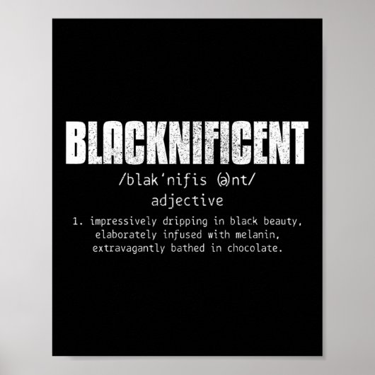 Blacknificant Definition Black History Junteenth Poster (Voorkant)