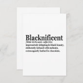 Blacknificant Definition Pro Black History Maand P Bedankkaart (Voorkant / Achterkant)