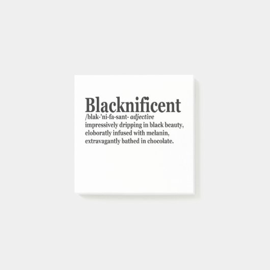 Blacknificant Definition Pro Black History Maand Post-it® Notes (Voorkant)