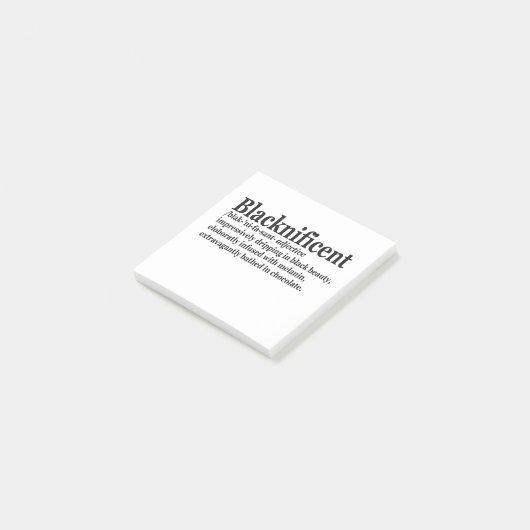 Blacknificant Definition Pro Black History Maand Post-it® Notes (Schuin)
