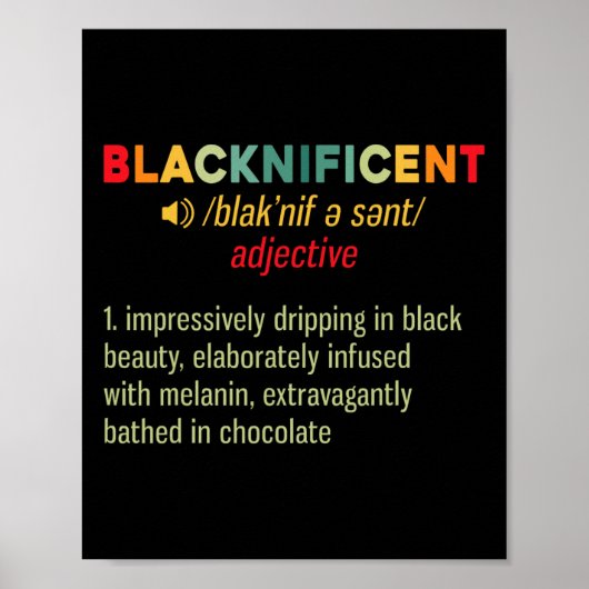 Blacknificent Definitie Black Pride Droom Als Le Poster (Voorkant)