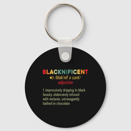 Blacknificent Definition Black Pride Afrikaans Zwa Sleutelhanger (Voorkant)
