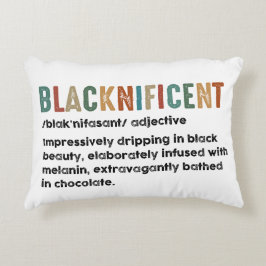 Blacknificent Grappige Definitie Black History Mon Accent Kussen