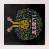 Blacknificial Black Praying Queen Melanin Sista Legpuzzel (Horizontaal)