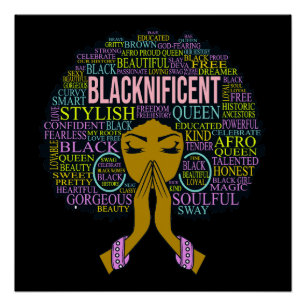 Blacknificial Black Praying Queen Melanin Sista Perfect Poster