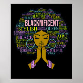 Blacknificial Black Praying Queen Melanin Sista Poster (Voorkant)