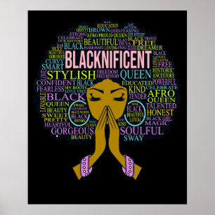 Blacknificial Black Praying Queen Melanin Sista Poster