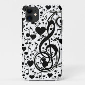 Blacknotes & Hearts_ Case-Mate iPhone Case (Achterkant)