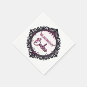 Blackout Barbie Bachelorette Napkins | Gothic Glam Servet (Hoek)