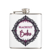 Blackout Barbie Flask | Dark Glam Party Gift Heupfles (Voorkant)