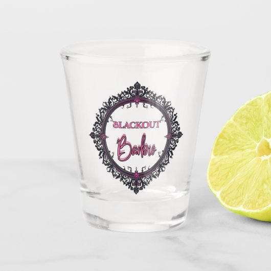 Blackout Barbie Shotglas Shot Glas (Voorkant)