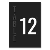 Blackout Minimalist Modern Wedding Table Card Kaart (Voorkant)