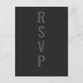 Blackout Minimalist Wedding Response Post Card Briefkaart (Voorkant)