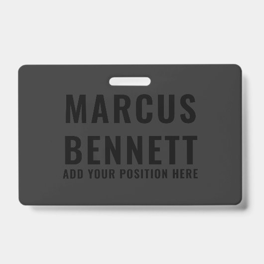 Blackout Modern Minimalistisch Identiteitsontwerp Badge (Voorzijde)