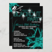 Blackout Ultraviolet Verjaardagsfeest Uitnodiginge Kaart (Voorkant / Achterkant)