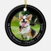 BlackPawprints op hart bij het liefhebben van foto Keramisch Ornament (Voorkant)