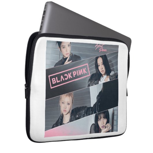 BlackPink Shut Down Laptop Sleeve (Voorkant Rechts)