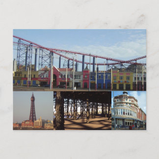Blackpool 4 Afbeeldingen Briefkaart