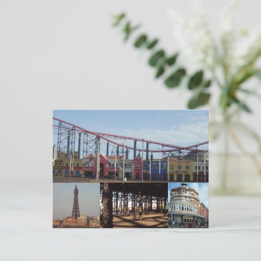 Blackpool 4 Afbeeldingen Briefkaart (Staand voorkant)