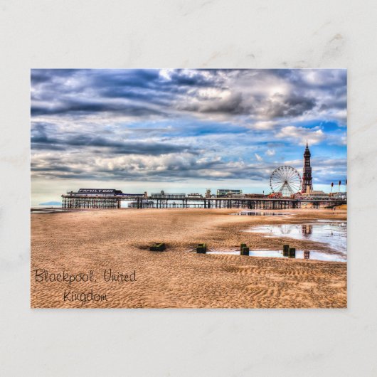 Blackpool Beach Briefkaart (Voorkant)