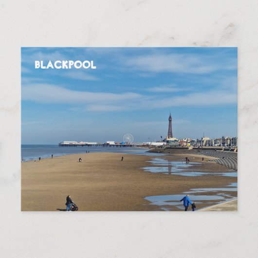 Blackpool Beach Briefkaart (Voorkant)