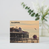 Blackpool Beach Briefkaart (Staand voorkant)