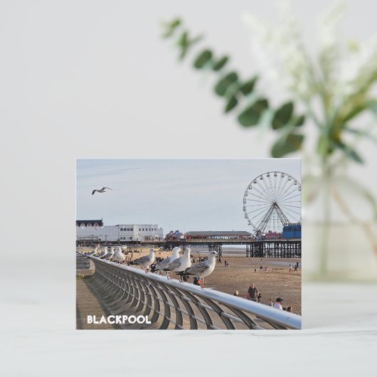 Blackpool Beach Briefkaart (Staand voorkant)