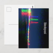 Blackpool Beach Lights 's nachts, Briefkaart (Voorkant / Achterkant)