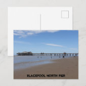 Blackpool Beach & North Pier Briefkaart (Voorkant / Achterkant)