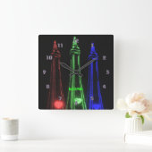 Blackpool Beauful Tower-lichten, rood, groen, Vierkante Klok (Huis)